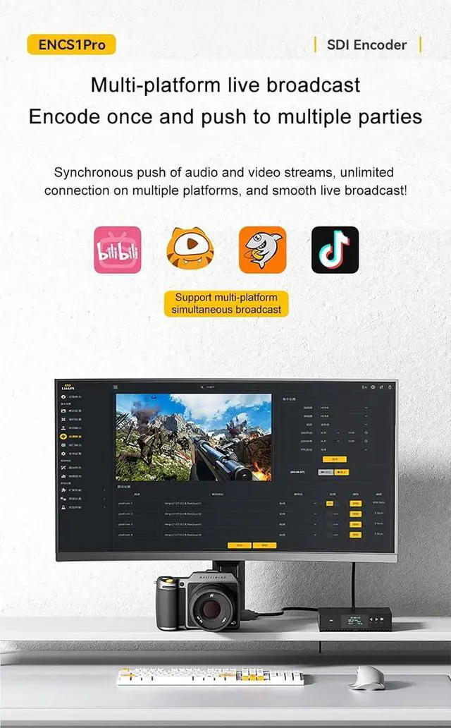 Alt view image 5 of 7 - LinkPi ENCS1Pro 12G-SDI Encoder Decoder 4K60 Video Codec Box, H.265/H.264 Live Streaming Device, Support NDI HX, SRT, RTMP, RTSP, HLS, Multi-Protocol, Low Latency (with WiFi 6)