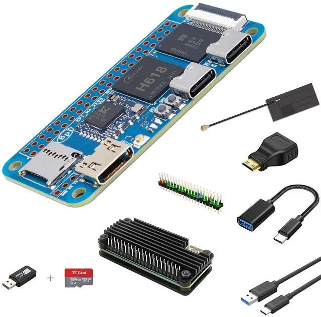Main image of Banana Pi BPI-M4 Zero SBC - Compatible with Most RPI Zero W Accessories - Up to 4GB RAM 32GB EMMC (2GB RAM + 8GB EMMC WiFi 4,Metal Case Kit)