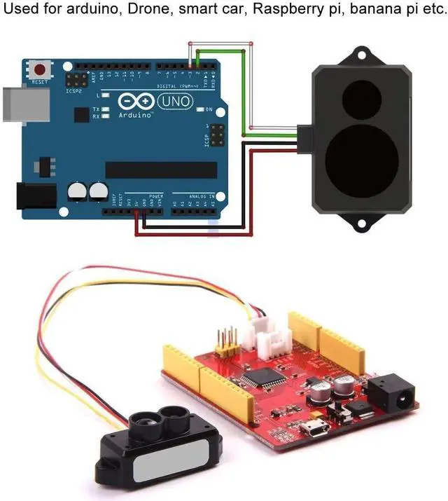 Alt view image 3 of 6 - TFmini-S Lidar Sensor 0.1-12m Distance Measurement Single-Point Ranging Module Compatible with Pixhawk and Raspberry Pi for Drone/Motion Detection/Robot