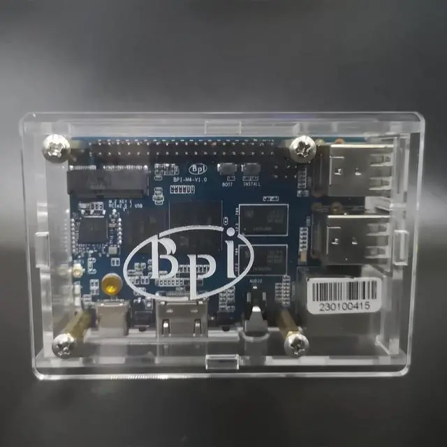 Alt view image 4 of 7 - Banana Pi M5 Amlogic S905X3 Single Board Computer with 4GB RAM and 16G eMMC for AIOT Support Android Debian Raspberry Pi Replacement (with Power and case)