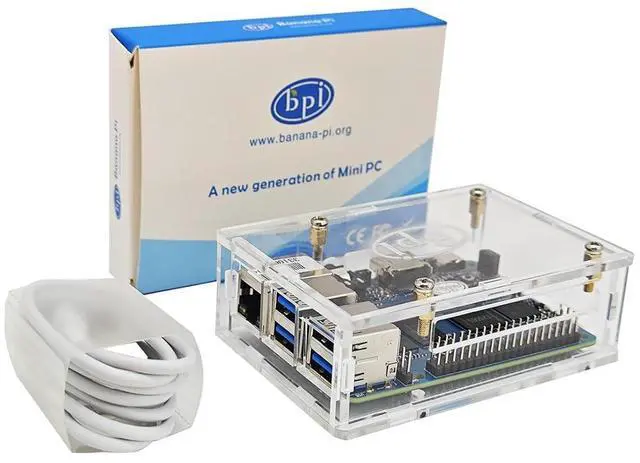 Main image of Banana Pi BPI-M5 Amlogic S905X3 Single Board Computer with 4GB RAM and 16G eMMC for AIOT Support Android Debian Raspberry Pi Replacement (with case)