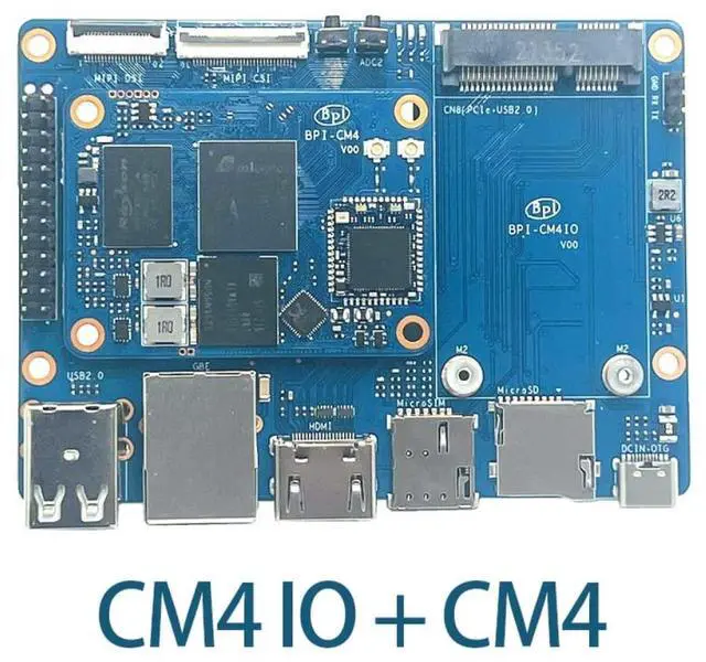 Alt view image 6 of 7 - Banana Pi BPI-CM4,Raspberry Pi CM Compatible, Amlogic A311D Quad Core ARM Cortex-A73, 4G LPDDR4 16G eMMC Onboard WIFI5,Minipcie 26PIN Run Android Armbian Linux (BPI-CM4 + BPI-CM4IO)