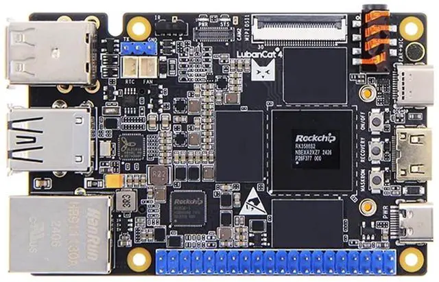 Main image of Lubancat 4 Mini PC RK3588S2 Development Board: 4/8/16GB LPDDR4 RAM, 6T NPU, Gigabit Ethernet, 8K Codec, Raspberry Pi 5 Alternative (16G+128G,Single Motherboard)