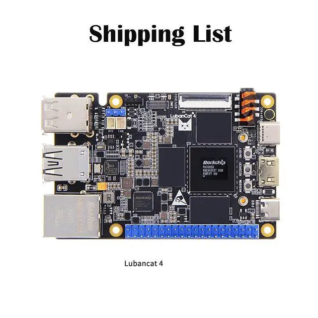 Alt view image 2 of 7 - Lubancat 4 Mini PC RK3588S2 Development Board: 4/8/16GB LPDDR4 RAM, 6T NPU, Gigabit Ethernet, 8K Codec, Raspberry Pi 5 Alternative (16G+128G,Single Motherboard)