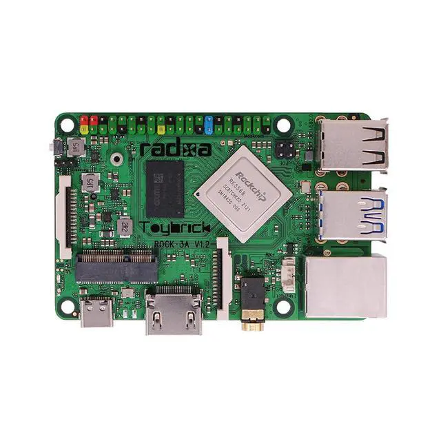 Alt view image 3 of 6 - Rock 3 Model A SBC Rockchip RK3568 Quad-core Cortex-A55 Processor Brings M.2 Slots for NVMe SSD, WiFi 6 to Raspberry Pi Form Factor (8G Version)