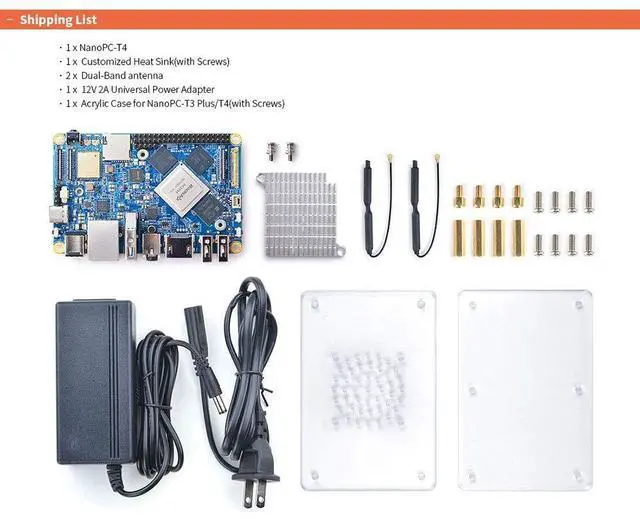 Alt view image 2 of 7 - FriendlyElec NanoPC-T4 Rockchip RK3399 Single Board Computer Support Android 8.1 and Lubuntu 16.04 for AI Applications and Machine Learning