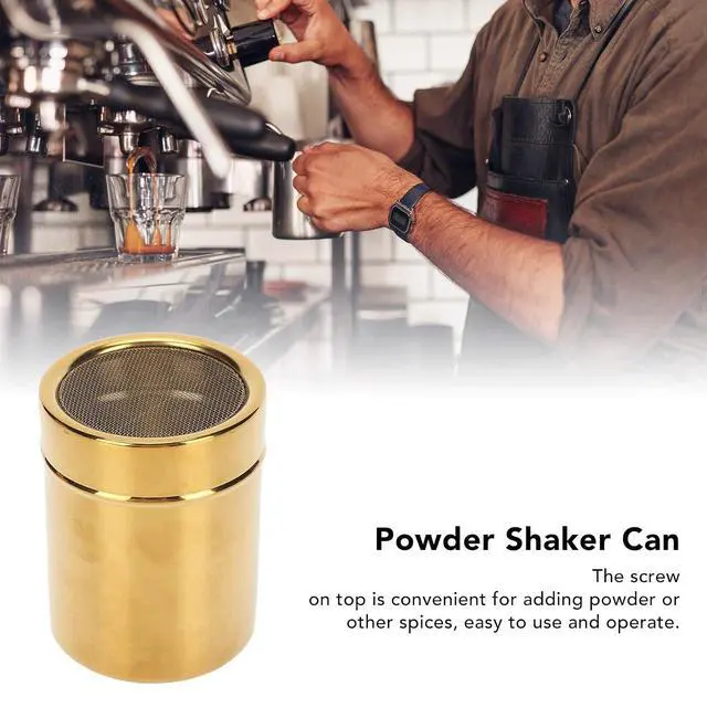 Alt view image 5 of 7 - Stainless Steel Powder Sugar Shaker for Cocoa Cinnamon Coffee Seasonings, 7 x 9cm Fine Mesh Shaker with Screw Lid, Easy Clean Metal Sifter for Kitchen Cooking