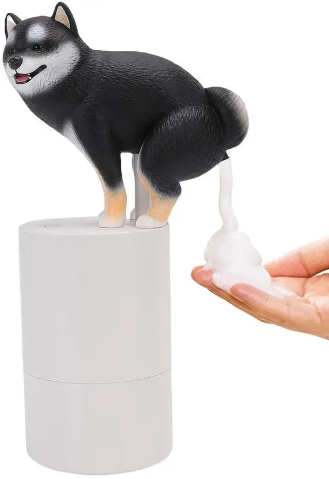Main image of Playful Dog Foam Soap Dispenser, Automatic Soap Dispenser Touchless, Funny Puppy Poop Induction Hand Washer, Automatic Soap Dispenser for Kitchen Bathroom (Black)
