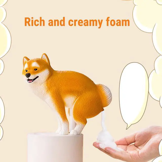 Alt view image 2 of 7 - Playful Dog Foam Soap Dispenser, Automatic Soap Dispenser Touchless, Funny Puppy Poop Induction Hand Washer, Automatic Soap Dispenser for Kitchen Bathroom (Yellow)