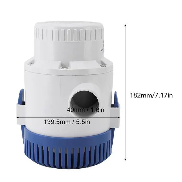 Alt view image 5 of 7 - 3700 GPH Bilge Pumps 12V & 24V, Boat Marine Plumbing Submersible Electric Bilge Pumps, Marine Electric Rule Bilge Pump, Efficient Low Noise Overheat Prevention (12V), Bewinnerh3bceqg04z-11