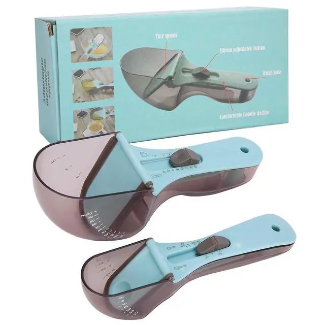 Alt view image 6 of 7 - Multifunctional Adjustable Measuring Scoop | 30ml 130ml Capacity With Silicone Scraper For Baking