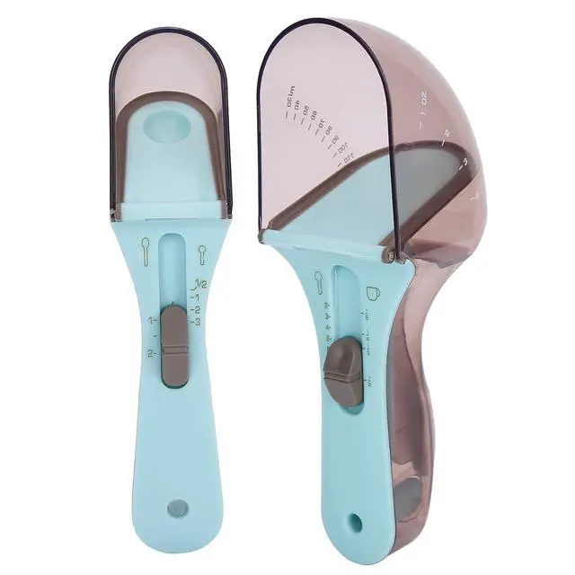 Alt view image 7 of 7 - Multifunctional Adjustable Measuring Scoop | 30ml 130ml Capacity With Silicone Scraper For Baking