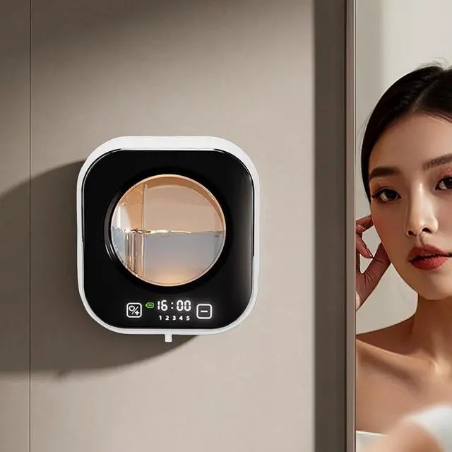 Alt view image 2 of 7 - Smart Foam Wall Mount | Rechargeable 1500mAh Touchless Hand Dispenser for Kitchen Bathroom (White)