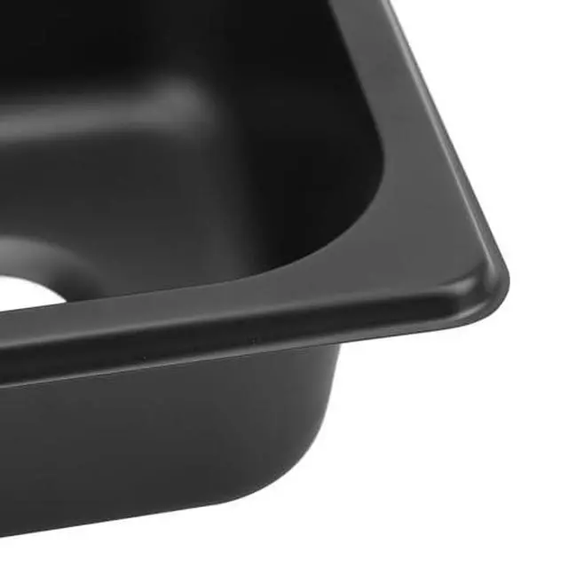 Alt view image 7 of 7 - Generic Small RV Bar Sink, 176 X 162 X 65mm Black Utility Sink, 304 Stainless Steel Black Electroplated Drop in Bar Sink for Boat RV Camp, Genericdvc30f4yei