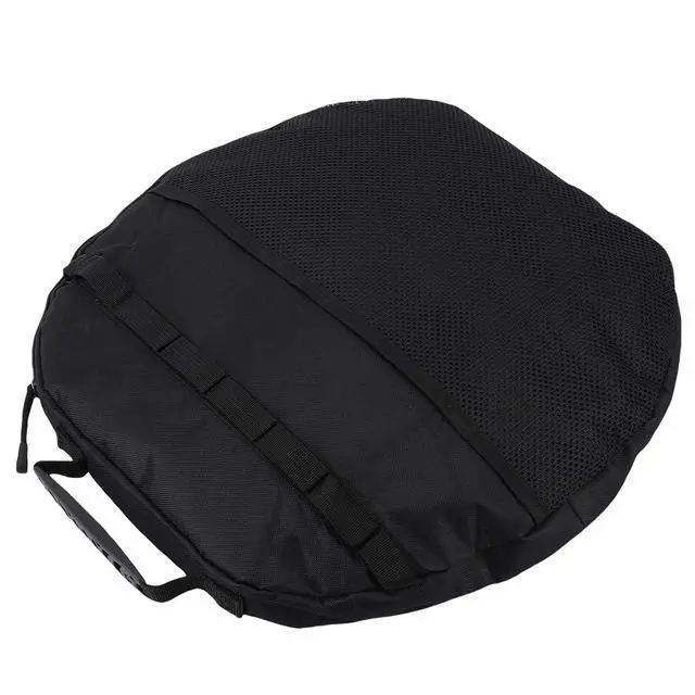 Alt view image 2 of 7 - Protective BBQ Griddle Carry Bag | Oxford Cloth Round Pouch With Handle For Camping Skillet Outdoor Picnic Cooking