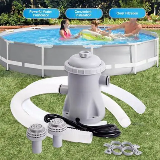 Alt view image 2 of 7 - 330 Gallon Cartridge Pool Filter Pump System Kit - Electric for Ground Pools