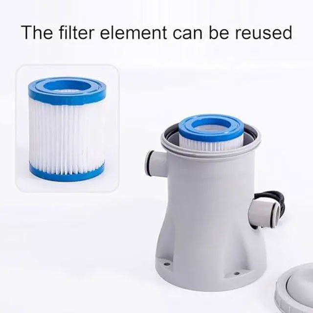 Alt view image 4 of 7 - 330 Gallon Cartridge Pool Filter Pump System Kit - Electric for Ground Pools