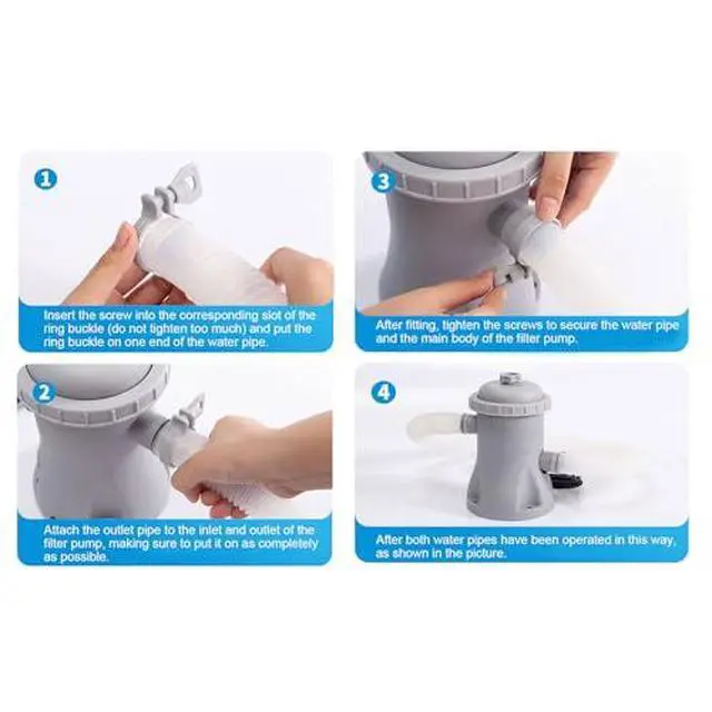 Alt view image 6 of 7 - 330 Gallon Cartridge Pool Filter Pump System Kit - Electric for Ground Pools