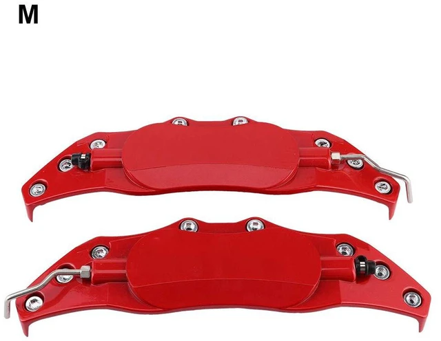 Alt view image 4 of 4 - Aluminum Alloy Brake Caliper Covers | Red Universal Set for 16-19 Inch Wheels (M)