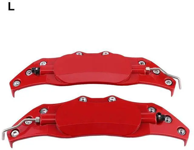 Alt view image 5 of 5 - Aluminum Alloy Brake Caliper Covers | Red Universal Set for 16-19 Inch Wheels (L)