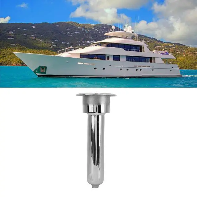 Alt view image 3 of 7 - 2 in 1 Boat Fishing Rod Cup Holder, Stainless Steel Fishing Rod Holder for Boats, Outrigger Cup Holder for Fishing Rod Holder, 0 Degree/15 Degree/30 Degree