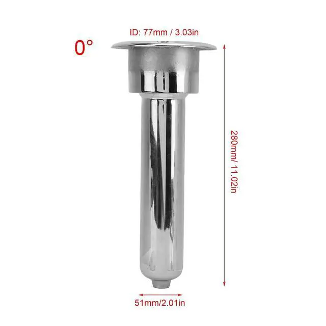 Alt view image 5 of 7 - 2 in 1 Boat Fishing Rod Cup Holder, Stainless Steel Fishing Rod Holder for Boats, Outrigger Cup Holder for Fishing Rod Holder, 0 Degree/15 Degree/30 Degree
