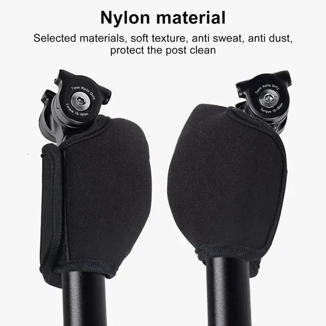Alt view image 2 of 7 - Generic Seatpost Cover for Mountain Bike Suspension, Soft Nylon Seatpost Protective Case, Suspension Seat Tube Finger Guard, Cycling Components, 13/12/2cm, Black, Generic2024041101