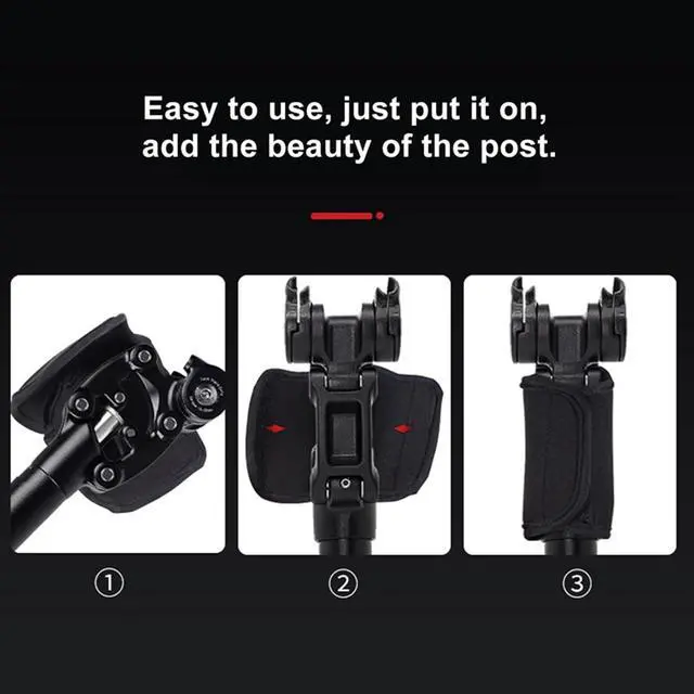 Alt view image 3 of 7 - Generic Seatpost Cover for Mountain Bike Suspension, Soft Nylon Seatpost Protective Case, Suspension Seat Tube Finger Guard, Cycling Components, 13/12/2cm, Black, Generic2024041101
