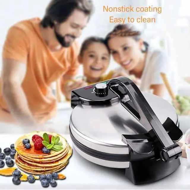 Alt view image 4 of 7 - 10inch Electric Tortilla Maker, Electric Rotis Tortilla Press, Anti Stick Roti Maker Machine to Make Indian Chapati, Tortilla, Roti, Maquina Para Hacer Tortillas, Dark black
