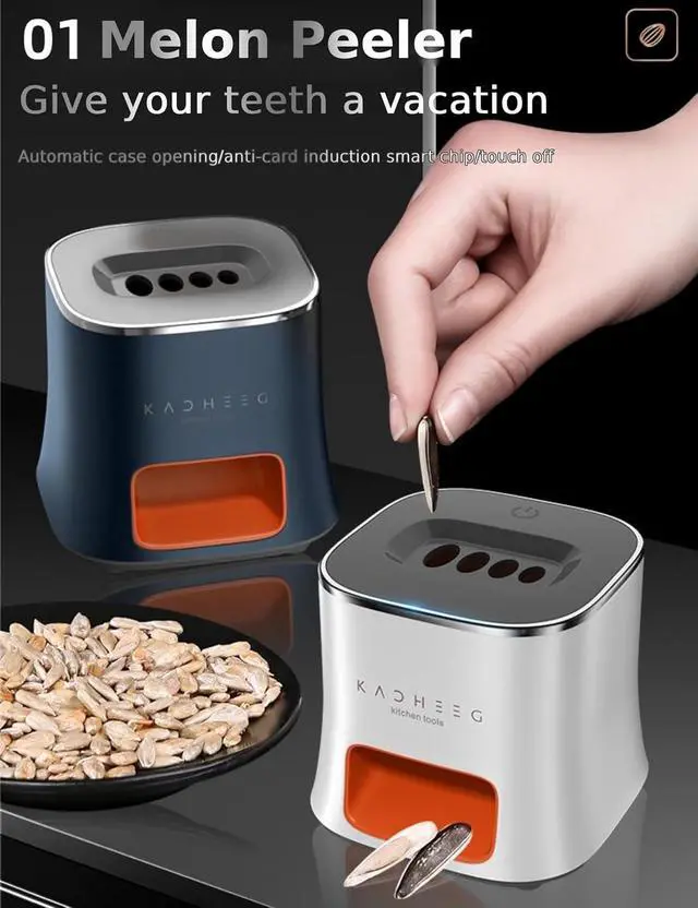 Alt view image 2 of 7 - Sunflower Seeds Peeler - Automatic Melon Seed Peeling Machine, Travel Seed Opener Universal Nut Sheller Designed for Nut Lovers