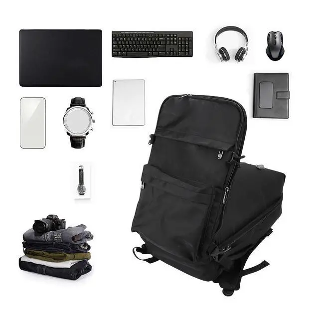 Alt view image 7 of 7 - Vacuum Travel Backpack with Pump, Expandable Air Compression System Water Resistants, 16.5 Inch Business Laptop Backpack with USB Charging Port for Women Men