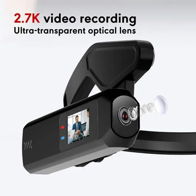 Alt view image 3 of 7 - Viidure 2.7K HD 12MP Head Mounted Camera | Intelligent Image Stabilization, 110 Degree Wide Angle Lens, Smartphone App Transfer, Secure Ear Hook Mount, Ideal for Cycling Sports