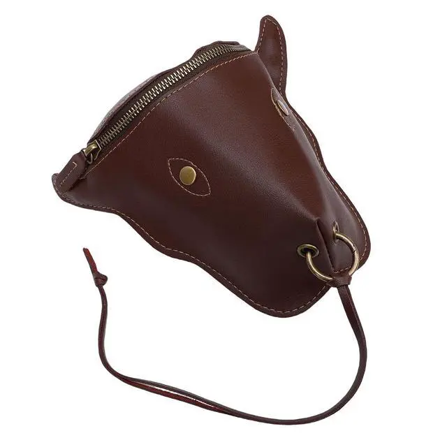 Alt view image 4 of 7 - Vintage PU Leather Waist Bag | Men Ox Brown Storage Pouch Belt for Travel Outdoor Sports (Brown)