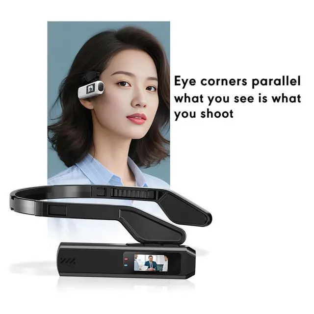 Alt view image 5 of 7 - Viidure 2.7K HD 12MP Head Mounted Camera | Intelligent Image Stabilization, 110 Degree Wide Angle Lens, Smartphone App Transfer, Secure Ear Hook Mount, Ideal for Cycling Sports