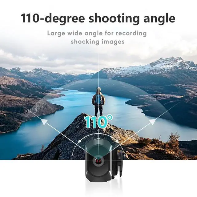 Alt view image 6 of 7 - Viidure 2.7K HD 12MP Head Mounted Camera | Intelligent Image Stabilization, 110 Degree Wide Angle Lens, Smartphone App Transfer, Secure Ear Hook Mount, Ideal for Cycling Sports