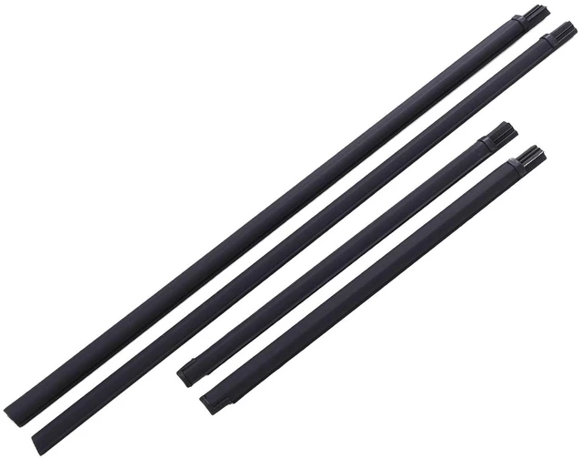 Alt view image 3 of 7 - 4PCS Door Window Seal Strip Set | Rubber Weatherstrip Trim Replacement for Pathfinder 1995-2004 QX4 1997-2003