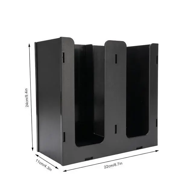 Alt view image 6 of 7 - Paper Cup Dispenser, Coffee Cup Holder Organizer with 2 Compartments for Countertop Coffee Station Bar Restaurant Breakroom