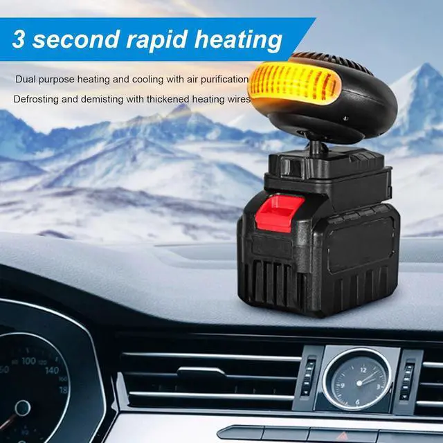 Alt view image 3 of 7 - Portable Car Heater, USB Rechargeable Cordless Car Defroster, 3 Second Fast Heating & Cooling Fan for Cars Windshield Outdoor Construction Site