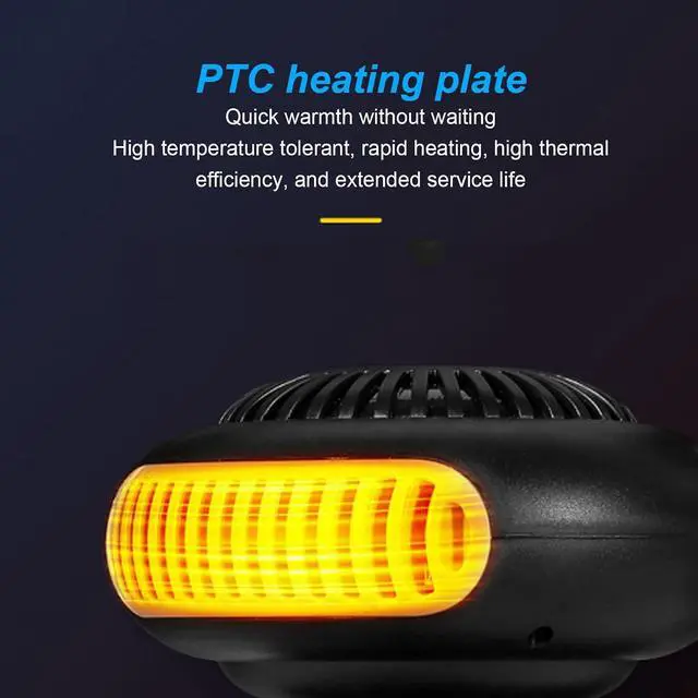 Alt view image 5 of 7 - Portable Car Heater, USB Rechargeable Cordless Car Defroster, 3 Second Fast Heating & Cooling Fan for Cars Windshield Outdoor Construction Site