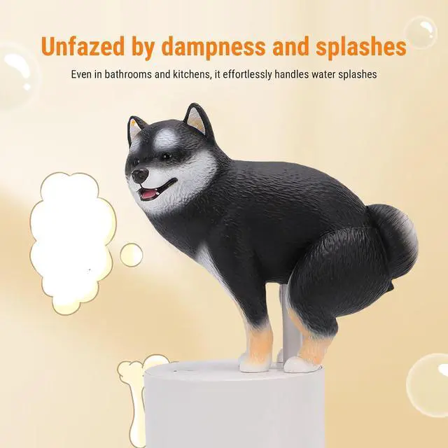 Alt view image 7 of 7 - Playful Dog Foam Soap Dispenser, Automatic Soap Dispenser Touchless, Funny Puppy Poop Induction Hand Washer, Automatic Soap Dispenser for Kitchen Bathroom (Black)
