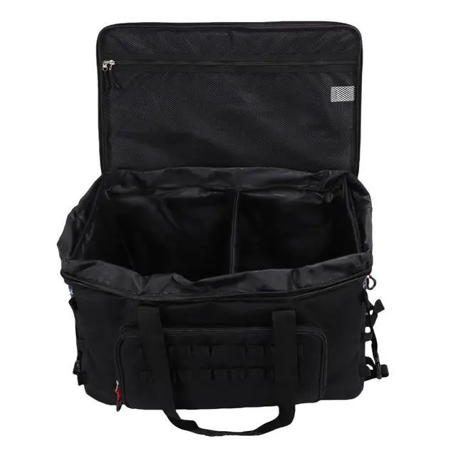 Alt view image 4 of 7 - Heavy Duty 67L Storage Bag | Camping Gear Organizer with Adjustable Divider for Trunk, Outdoor Cookware, Portable Travel Bag for Hiking Fishing