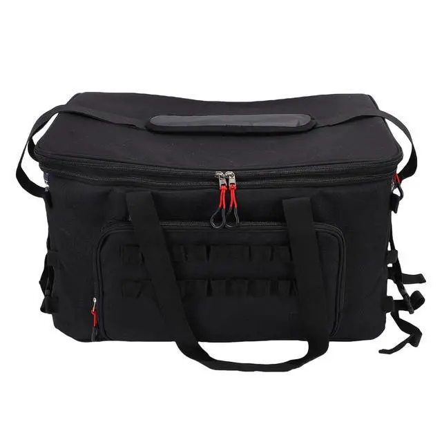 Alt view image 3 of 7 - Heavy Duty 67L Storage Bag | Camping Gear Organizer with Adjustable Divider for Trunk, Outdoor Cookware, Portable Travel Bag for Hiking Fishing