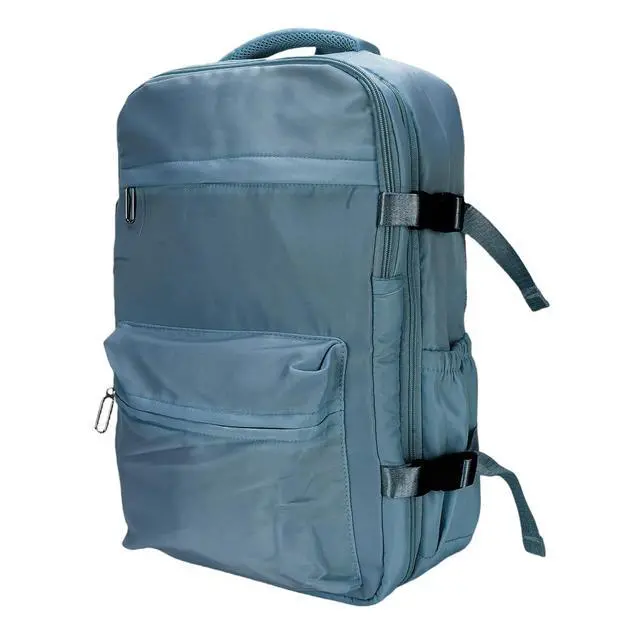 Alt view image 3 of 7 - 27L Vacuum Compression Backpack | Carry On Travel Bag with Pump for Business & Laptop (Blue)