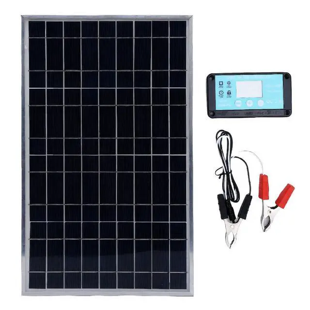 Main image of 100 Watts Solar Panel Kit, 12V Solar Battery Charger, RV Boats Battery Marine Home Outdoor Off Grid System for Car RV Boat Marine Trailer Automotive