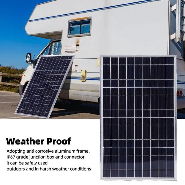 Alt view image 3 of 7 - 100 Watts Solar Panel Kit, 12V Solar Battery Charger, RV Boats Battery Marine Home Outdoor Off Grid System for Car RV Boat Marine Trailer Automotive