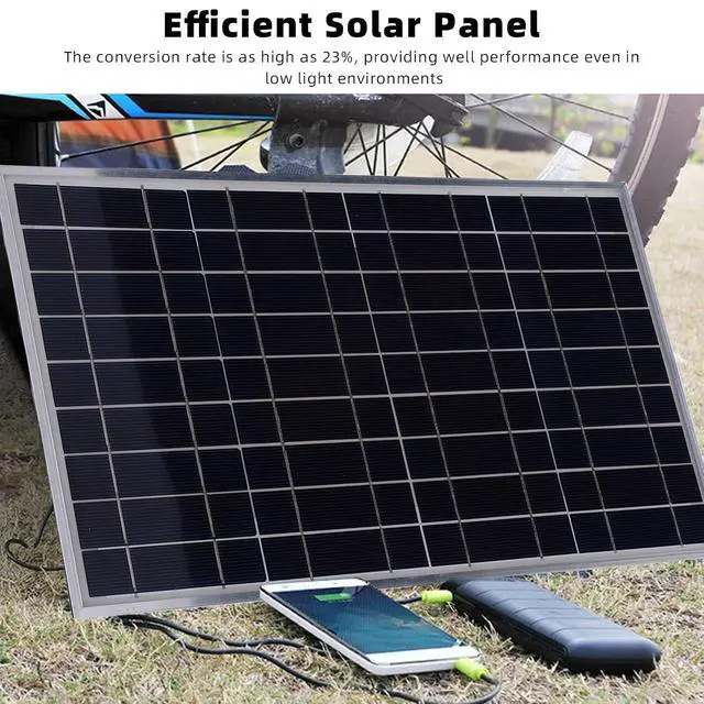 Alt view image 4 of 7 - 100 Watts Solar Panel Kit, 12V Solar Battery Charger, RV Boats Battery Marine Home Outdoor Off Grid System for Car RV Boat Marine Trailer Automotive
