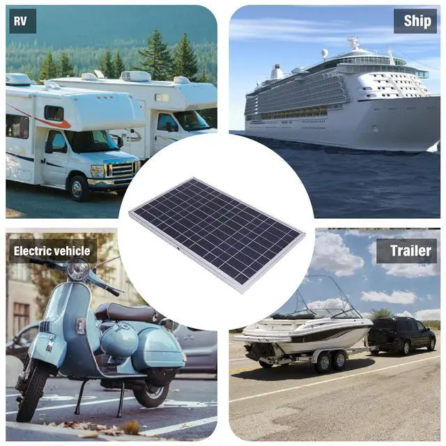 Alt view image 5 of 7 - 100 Watts Solar Panel Kit, 12V Solar Battery Charger, RV Boats Battery Marine Home Outdoor Off Grid System for Car RV Boat Marine Trailer Automotive