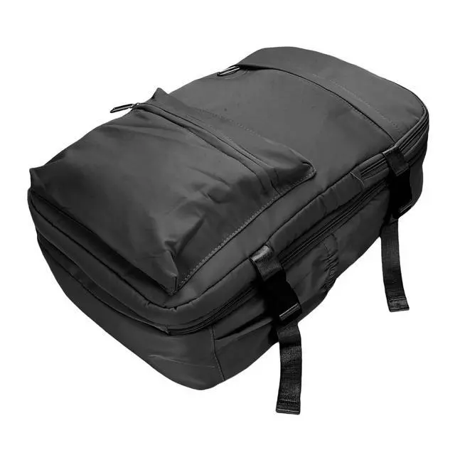 Alt view image 3 of 7 - 27L Vacuum Compression Backpack | Carry On Travel Bag with Pump for Business & Laptop (Black)