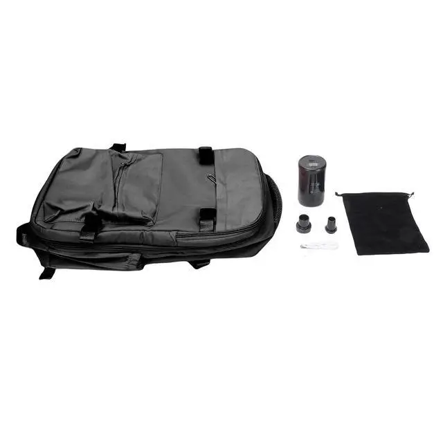 Alt view image 6 of 7 - 27L Vacuum Compression Backpack | Carry On Travel Bag with Pump for Business & Laptop (Black)