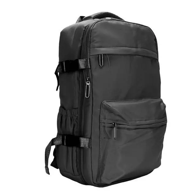 Alt view image 5 of 7 - 27L Vacuum Compression Backpack | Carry On Travel Bag with Pump for Business & Laptop (Black)